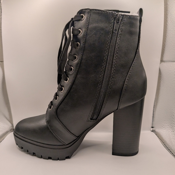 MARCO REPUBLIC Boston Black Combat Boots - Picture 3 of 10